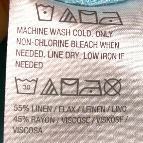 Susan Graver Women Linen LongSleeve Tunic Button Up Shirt 2X Breathable Coastal - Picture 4 of 7